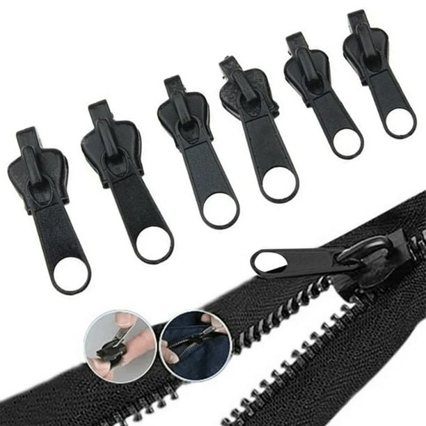 6pcs/set Universal Instant Fix Zipper Repair Kit Replacement Zip Slider
